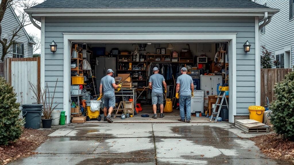 Cleared Hampton, VA home interior after full cleanout service