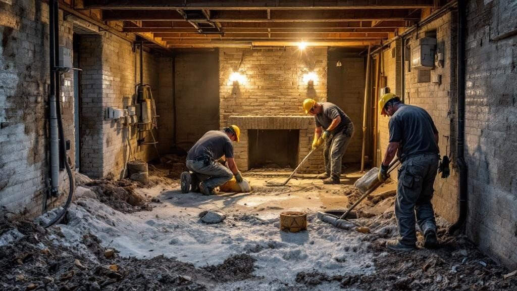 Estate cleanout in progress near Jamestown, VA residential community