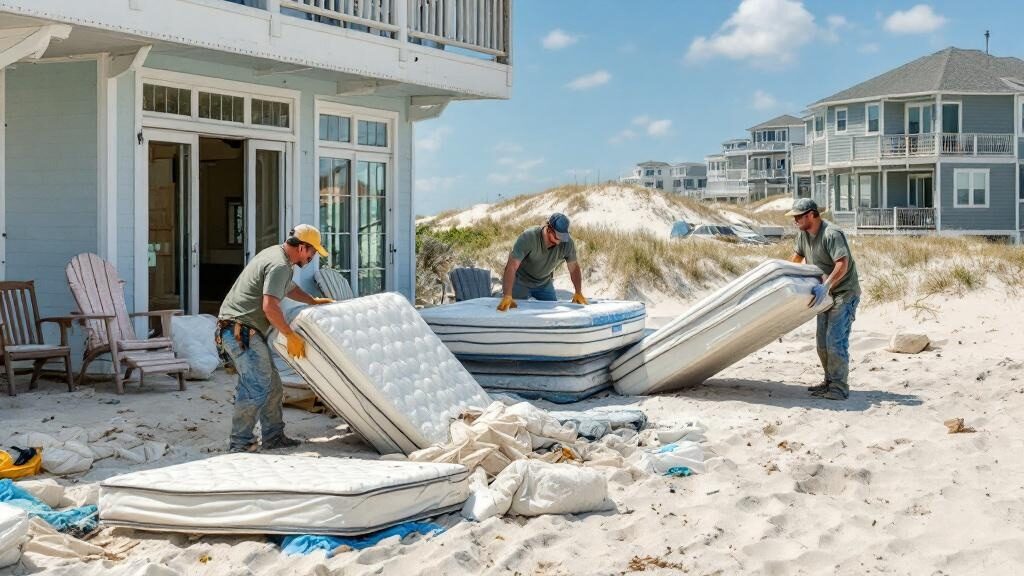 Outer Banks vacation rental property cleared and ready for seasonal guests