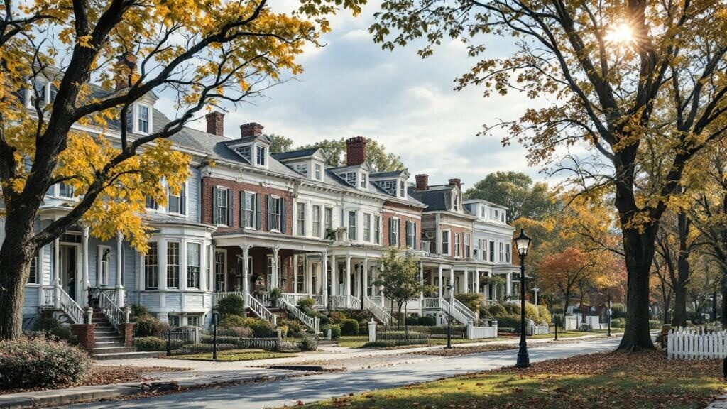 Junk removal truck parked outside historic Portsmouth home