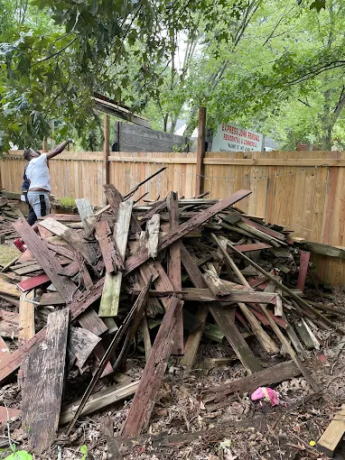 Deck demolition and debris removal