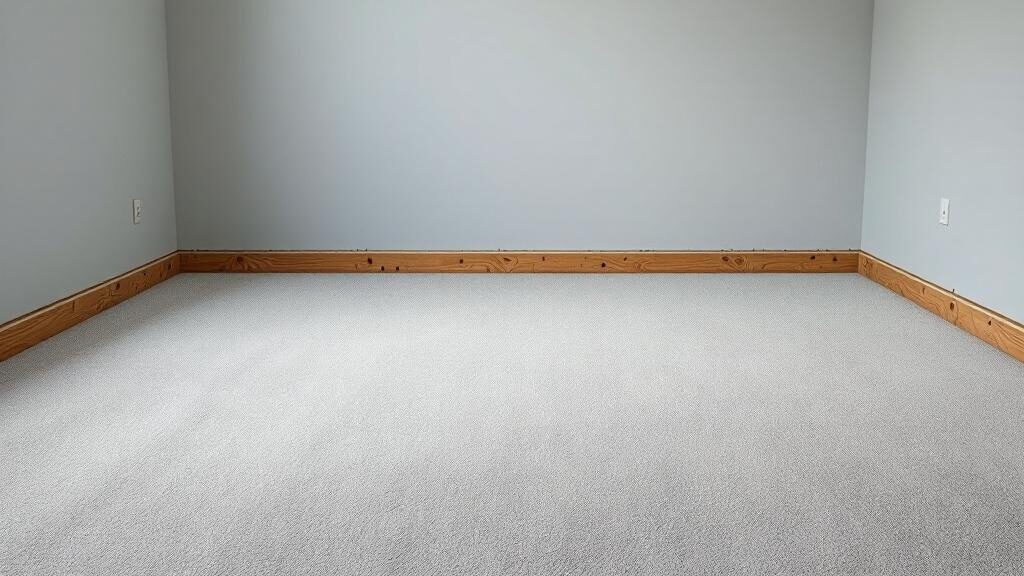 Clean subfloor revealed after full carpet and pad removal