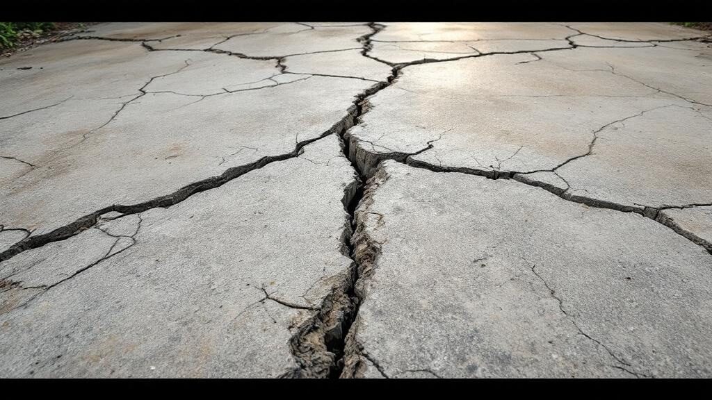 Concrete driveway being broken up with jackhammer in Chesapeake, VA