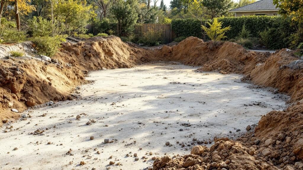 Clean area after concrete patio removal, ready for new installation