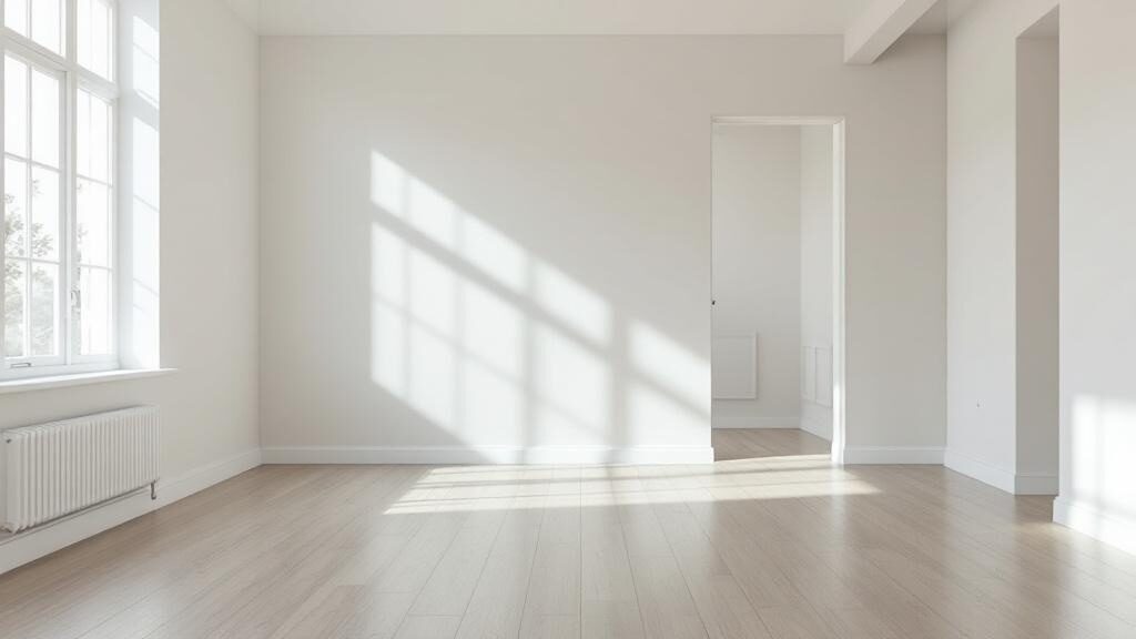 Clean empty property interior ready for listing after foreclosure cleanout