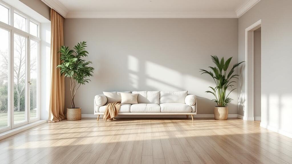 Cleared living room after furniture removal service