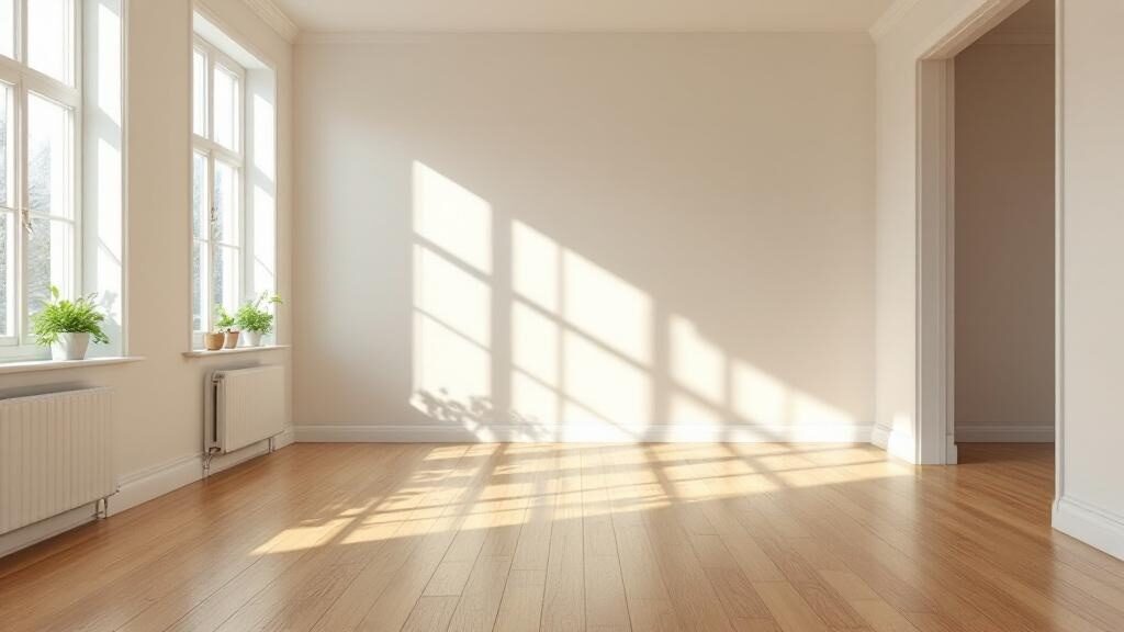 Cleared living room after professional house cleanout