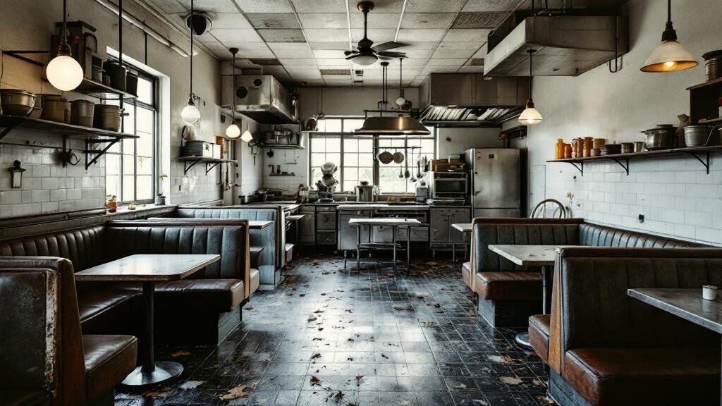 Commercial kitchen equipment being removed from a Chesapeake restaurant