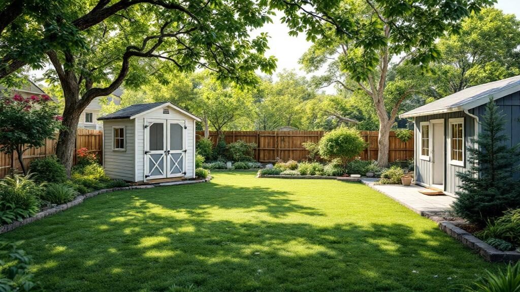 Clean cleared yard after shed removal and site cleanup