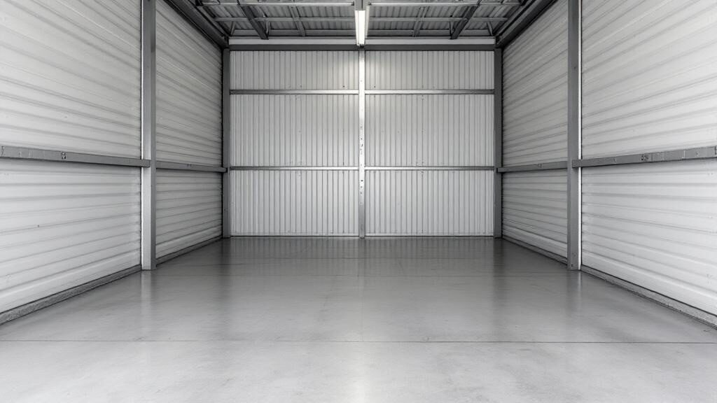 Empty swept clean storage unit after professional cleanout